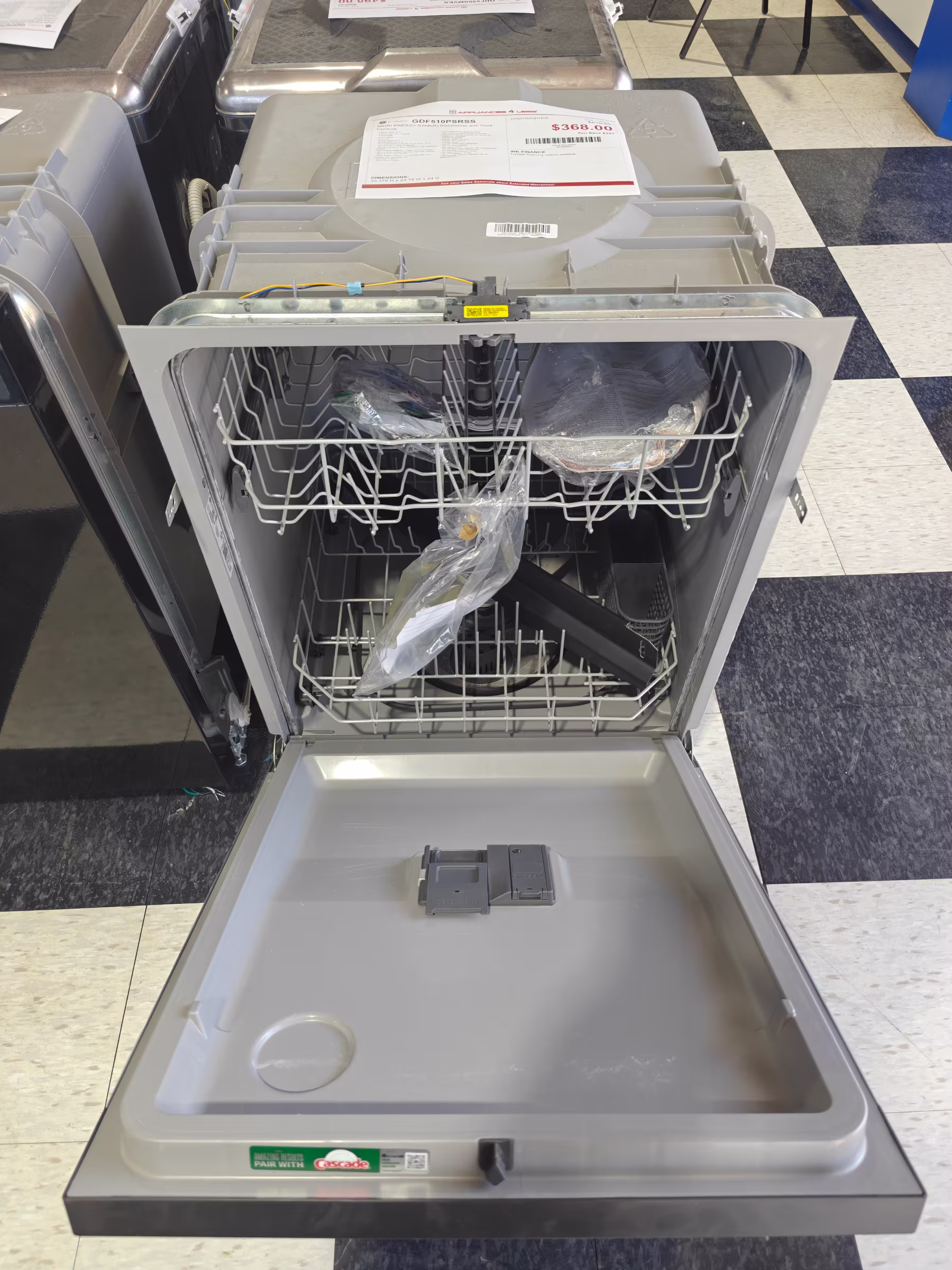 GE® ENERGY STAR® Dishwasher with Front Controls