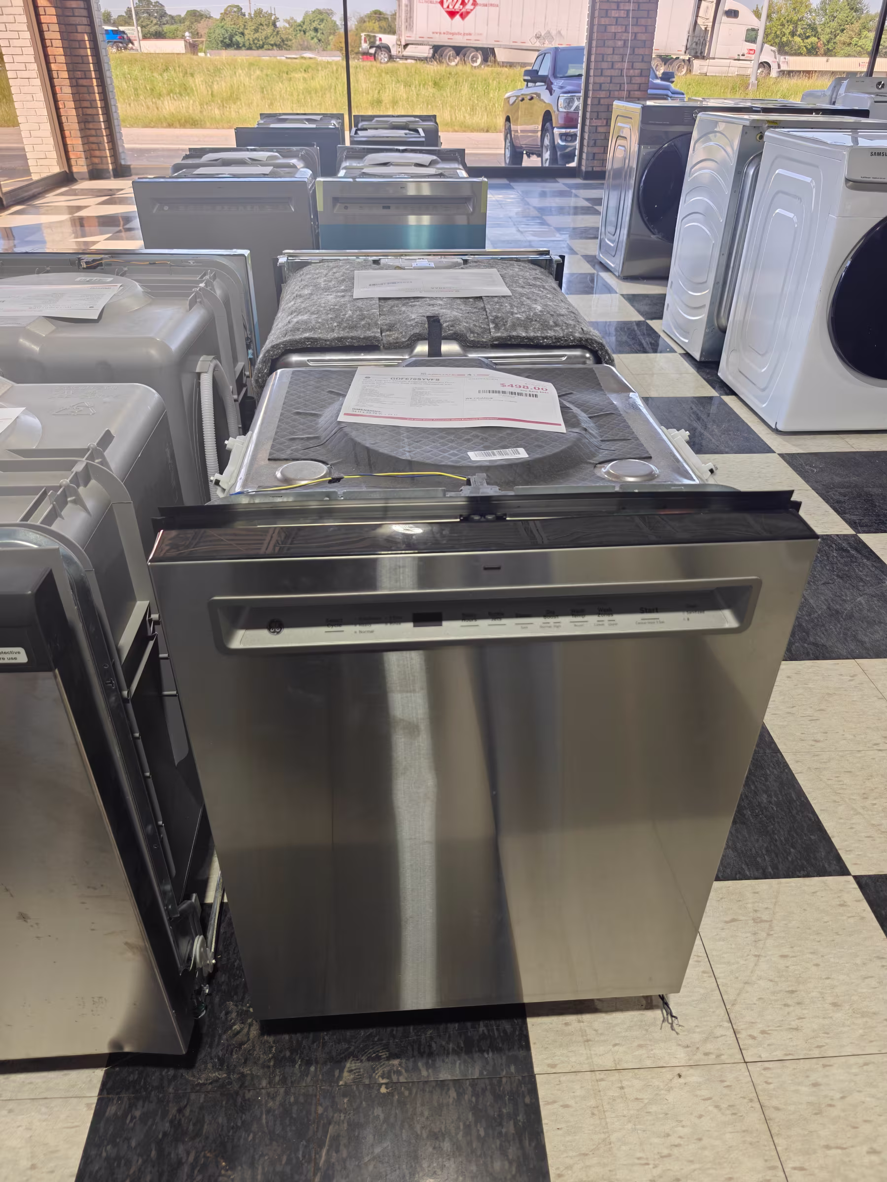 GE® ENERGY STAR® Fingerprint Resistant Front Control with Stainless Steel Interior Dishwasher with Sanitize Cycle