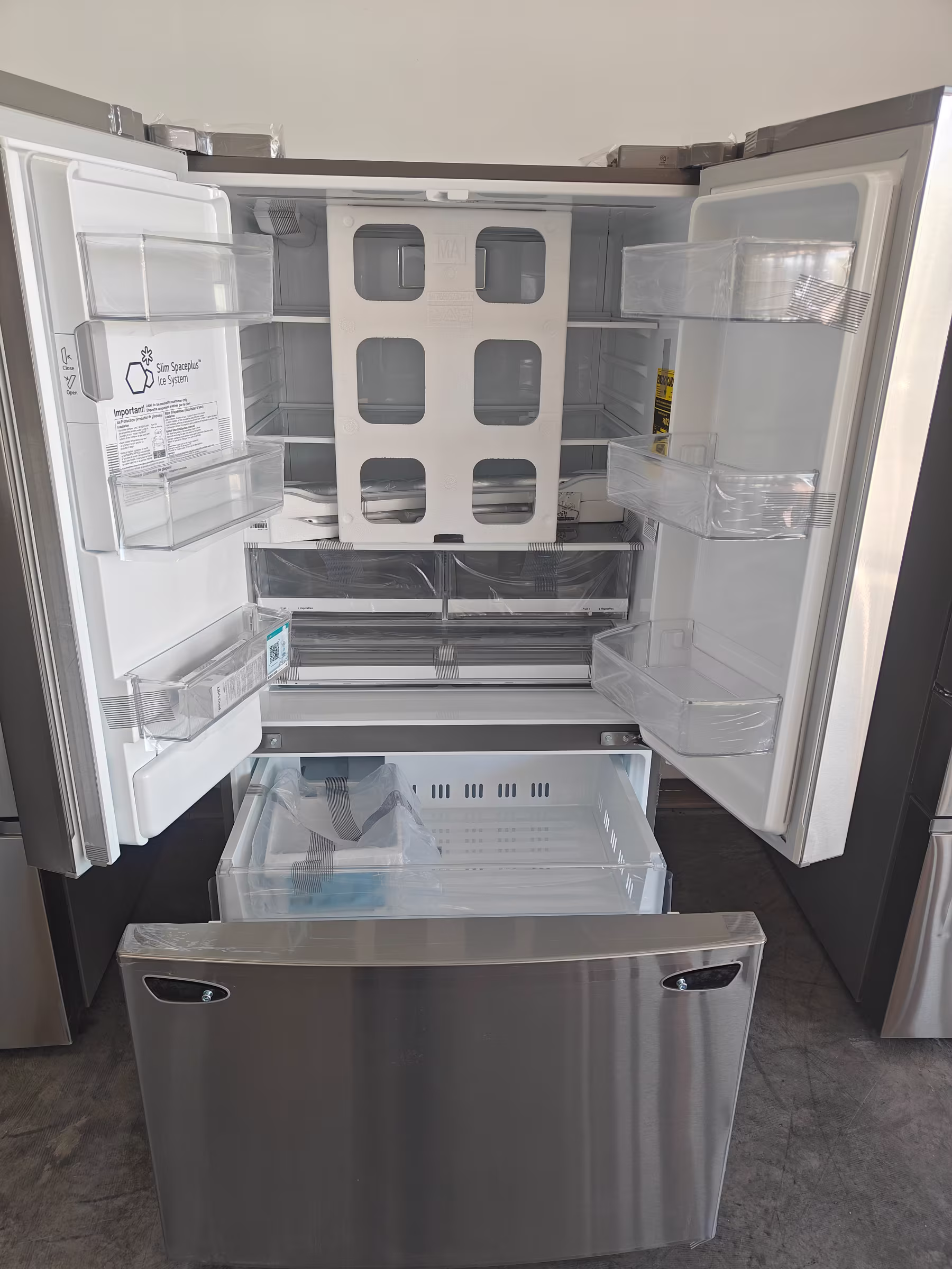 28 cu. ft. 3 Door French Door, Standard Depth Refrigerator with Dual Ice Makers