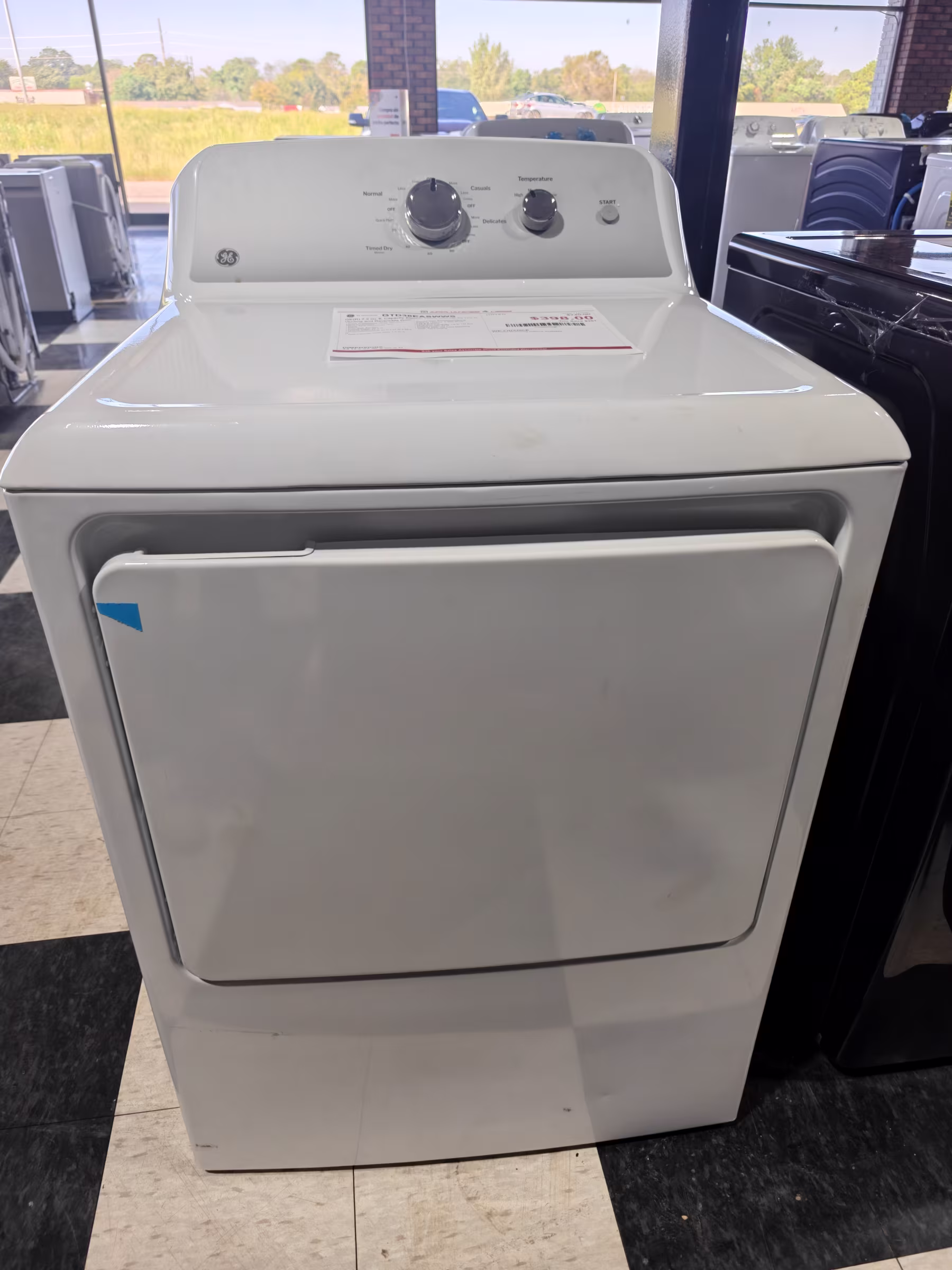 GE® 7.2 cu. ft. Capacity Electric Dryer with Up To 120 ft. Venting and Reversible Door