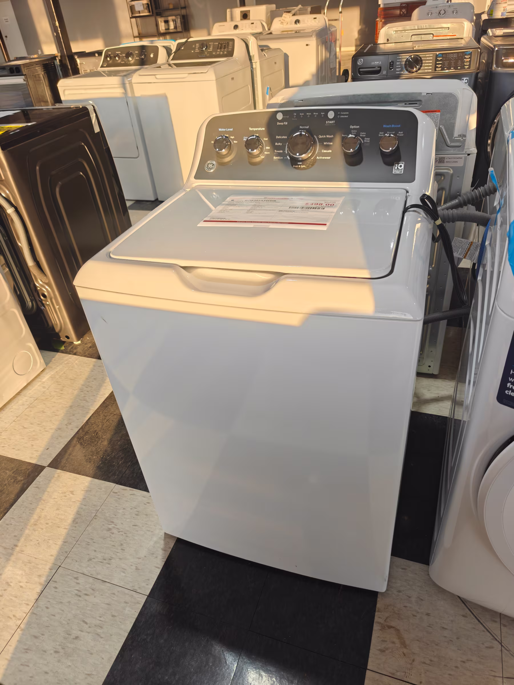 GE® 4.5 cu. ft. Capacity Washer with Stainless Steel Basket, Cold Plus and Wash Boost