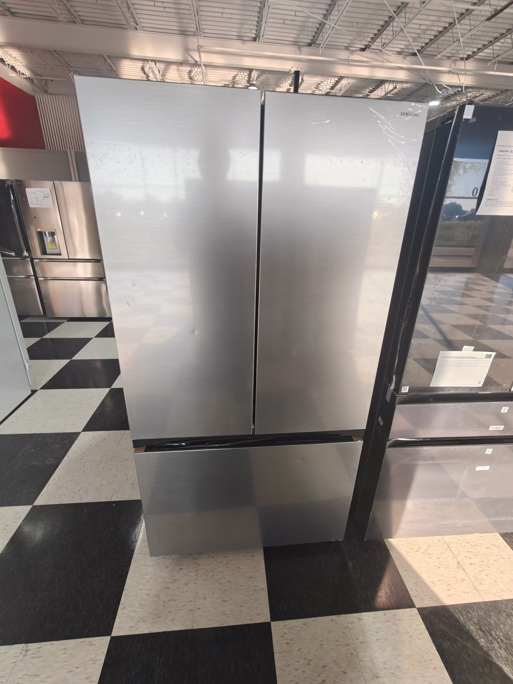 Bespoke AI 3-Door French Door Mega Capacity | Dual Ice Maker & Stainless Look 27 cu.ft.