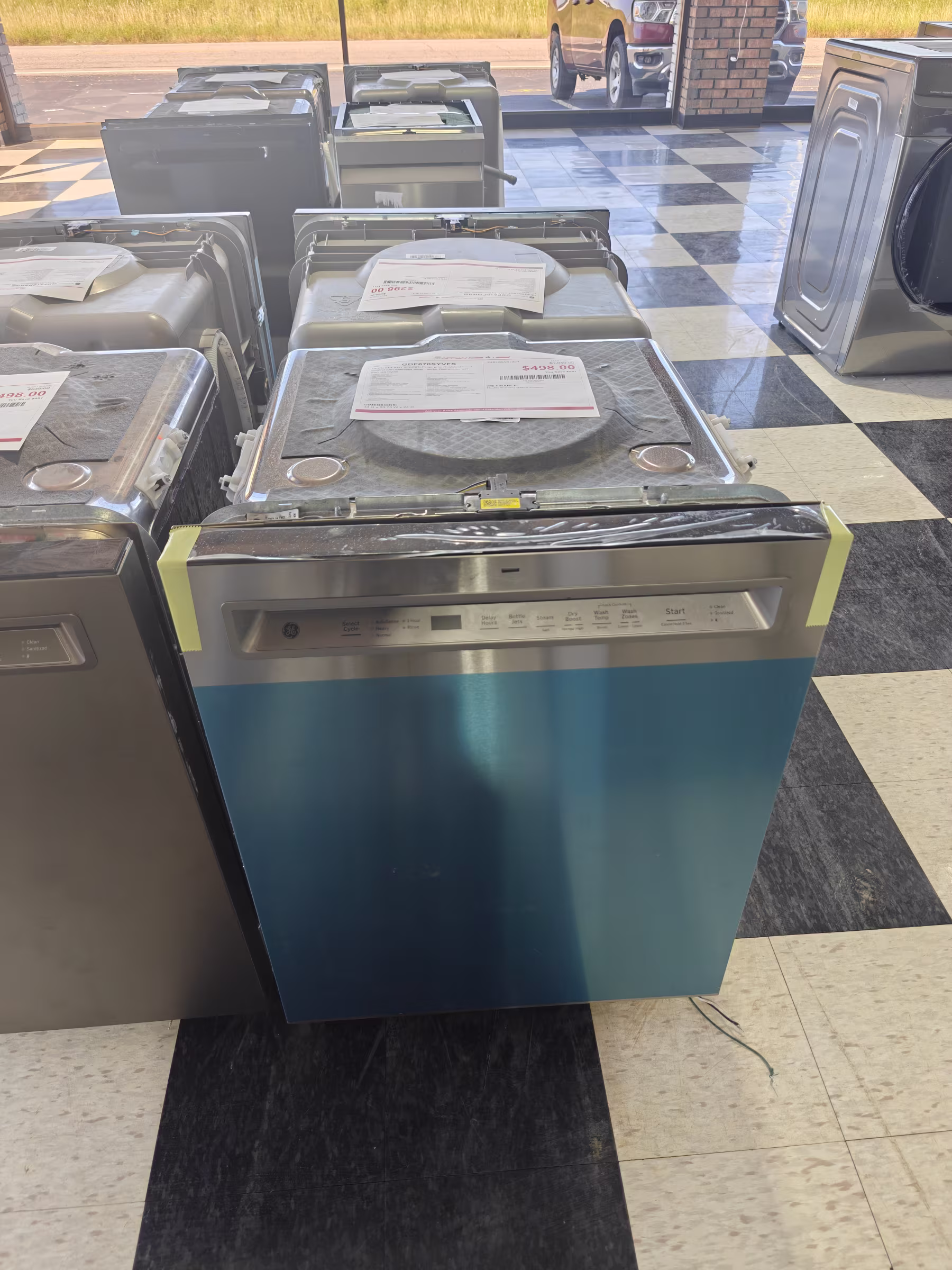 GE® ENERGY STAR® Fingerprint Resistant Front Control with Stainless Steel Interior Dishwasher with Sanitize Cycle