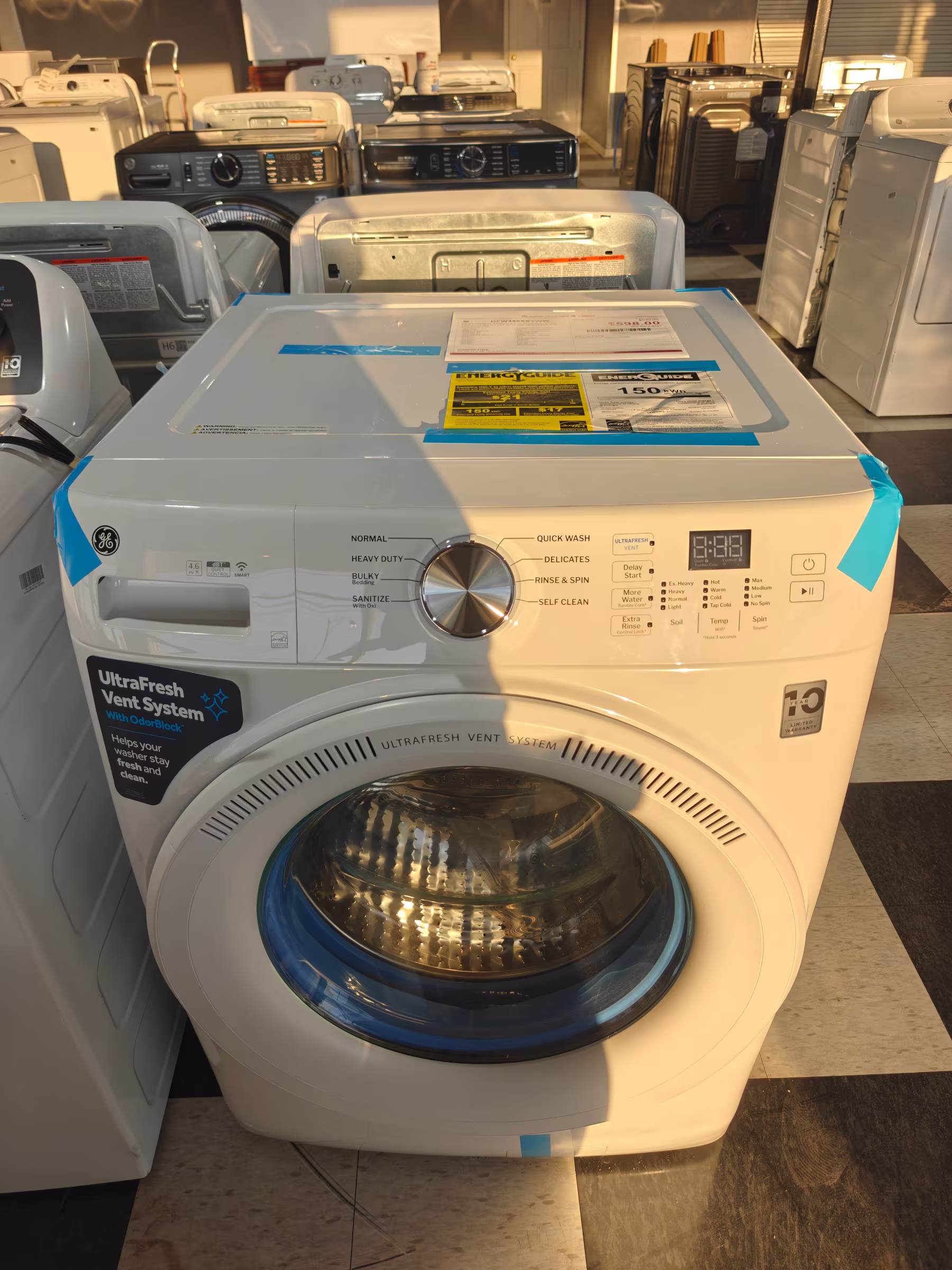 GE® ENERGY STAR® 4.6 cu. ft. Capacity Smart Front Load Washer with UltraFresh Vent System with OdorBlock™