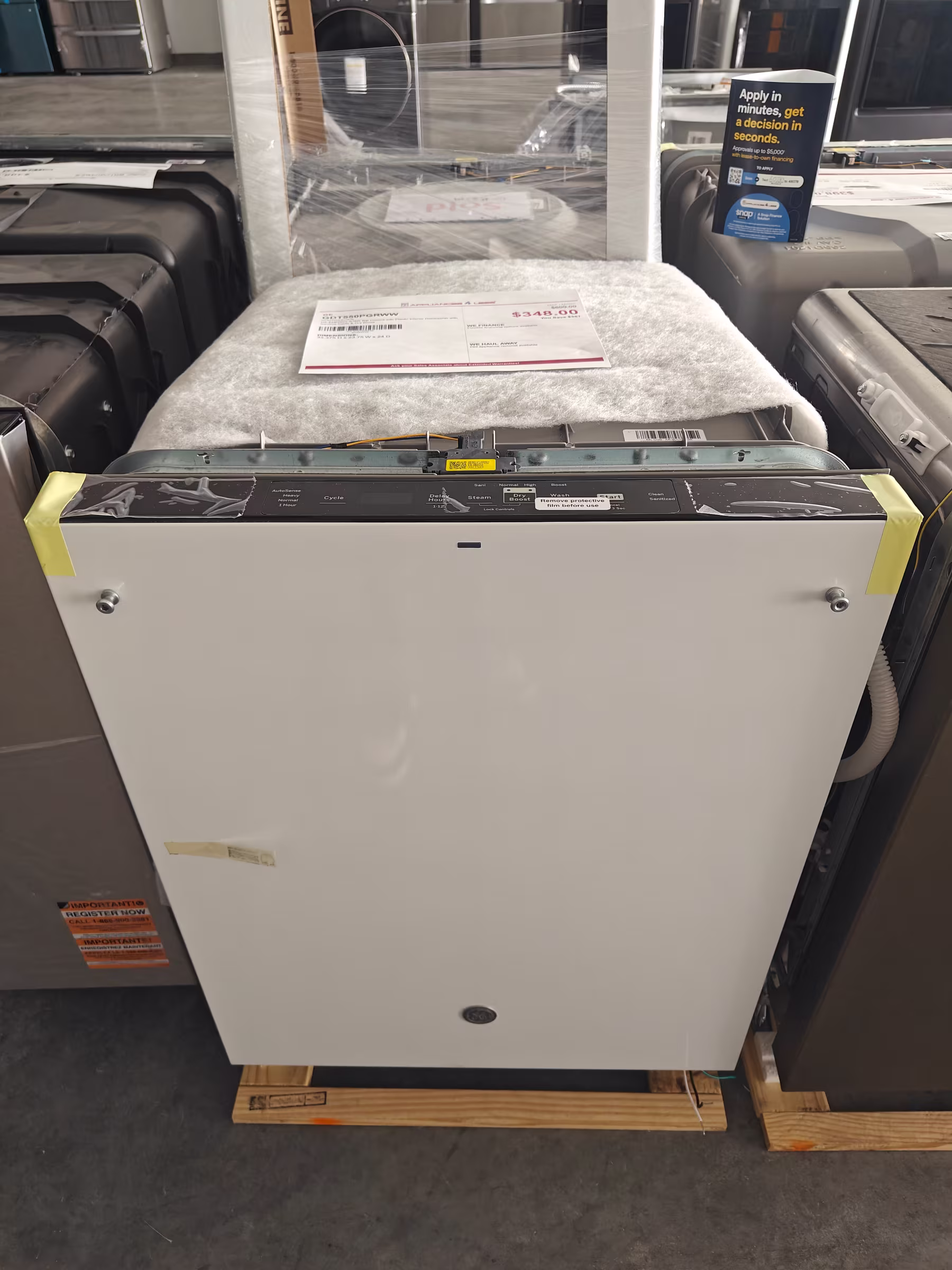 GE® ENERGY STAR® Top Control with Plastic Interior Dishwasher with Sanitize Cycle & Dry Boost