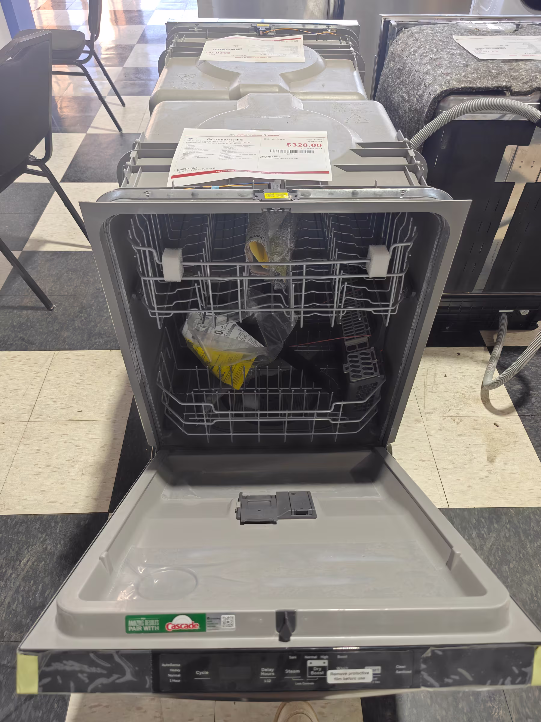 GE® ENERGY STAR® Top Control with Plastic Interior Dishwasher with Sanitize Cycle & Dry Boost