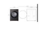 LG 7.4 cu. ft. Smart Front Load Electric Dryer with AI Sensor Dry & TurboSteam(TM) Technology DLEX6500B (a4ld61efhy0b) (7)