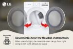 LG 7.4 cu. ft. Large Capacity Electric Dryer - White DLE3400W (a4lvgyky7f83) (4)