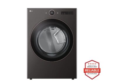 LG 7.4 cu. ft. Smart Front Load Electric Dryer with AI Sensor Dry & TurboSteam(TM) Technology DLEX6500B (a4ld61efhy0b)
