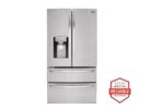 LG 28 cu. ft. 4-Door French Door, Standard Depth, Ice & Water, Double Freezer, Stainless Steel LMXS28626S (a4l53lo45qzo)