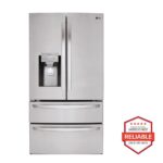 LG 28 cu. ft. 4-Door French Door, Standard Depth, Ice & Water, Double Freezer, Stainless Steel LMXS28626S (a4l53lo45qzo)
