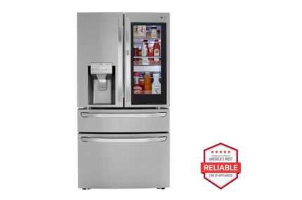 LG 23 cu. ft. Smart Wi-Fi Enabled InstaView(R) Door-in-Door(R) Counter-Depth Refrigerator with Craft Ice(TM) Maker LRMVC2306S (a4lt26iqx534)