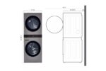 LG Single Unit Front Load LG WashTower(TM) with Center Control(TM) 4.5 cu. ft. Washer and 7.4 cu. ft. Electric Dryer WKE100HVA (a4lgk0ikxdot) (5)