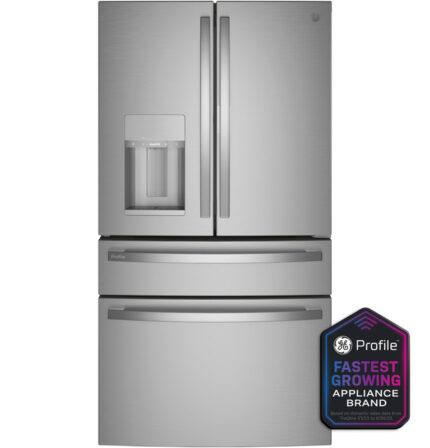 GE Profile GE Profile(TM) ENERGY STAR(R) 27.9 Cu. Ft. Smart Fingerprint Resistant 4-Door French-Door Refrigerator with Door In Door PVD28BYNFS (a4lgkc4t9p8v)