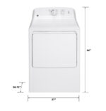 GE GE 6.2 cu. ft. Capacity Electric Dryer with Up To 120 ft. Venting and Shallow Depth GTX22EASKWW (a4lwrrr1h9ew) (9)