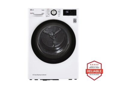 LG 4.2 cu. ft. Smart Wi-Fi Enabled Compact Front Load Dryer with Dual Inverter HeatPump(TM) Technology DLHC1455W (a4lf94md5k95)