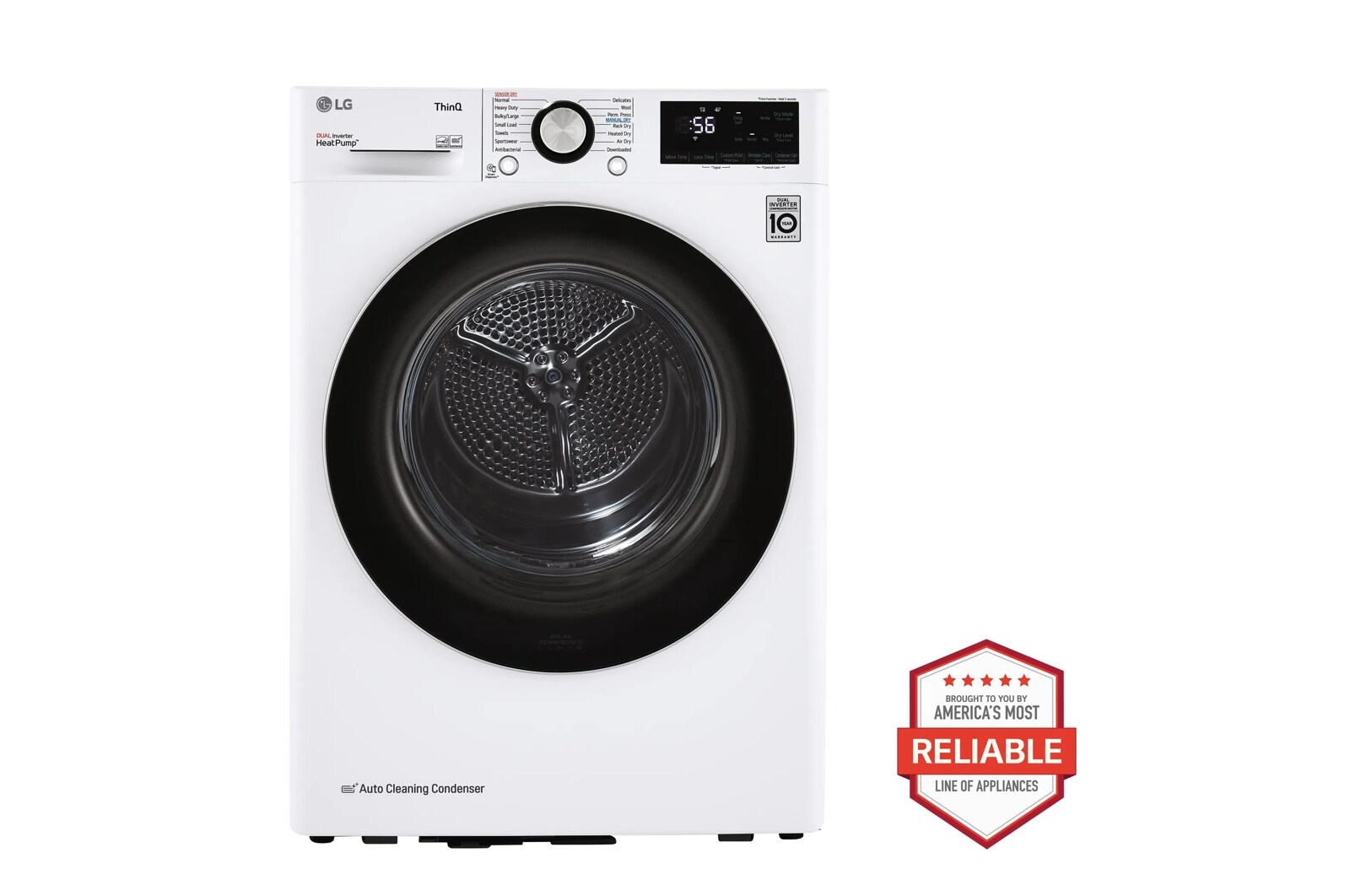 a4l-cover-a4lf94md5k95 LG 4.2 cu. ft. Smart Wi-Fi Enabled Compact Front Load Dryer with Dual Inverter HeatPump(TM) Technology DLHC1455W (a4lf94md5k95)
