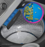 GE Profile GE Profile(TM) ENERGY STAR(R) 5.0 cu. ft. Capacity Washer with Smarter Wash Technology and FlexDispense(TM) PTW600BSRWS (a4l46enyfhbo) (13)